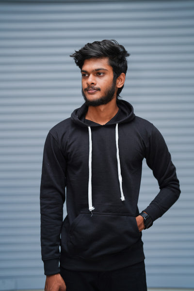 Men’s Hoodie Oversized Fit | Trending Streetwear Pullover Sweatshirt - Black