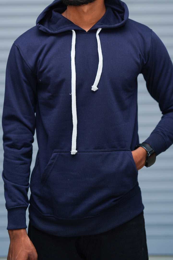 Men’s Hoodie Oversized Fit | Trending Streetwear Pullover Sweatshirt - Navy Blue