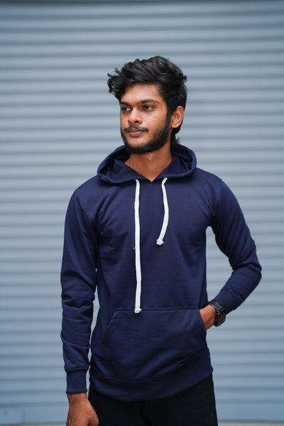 Men’s Hoodie Oversized Fit | Trending Streetwear Pullover Sweatshirt - Navy Blue
