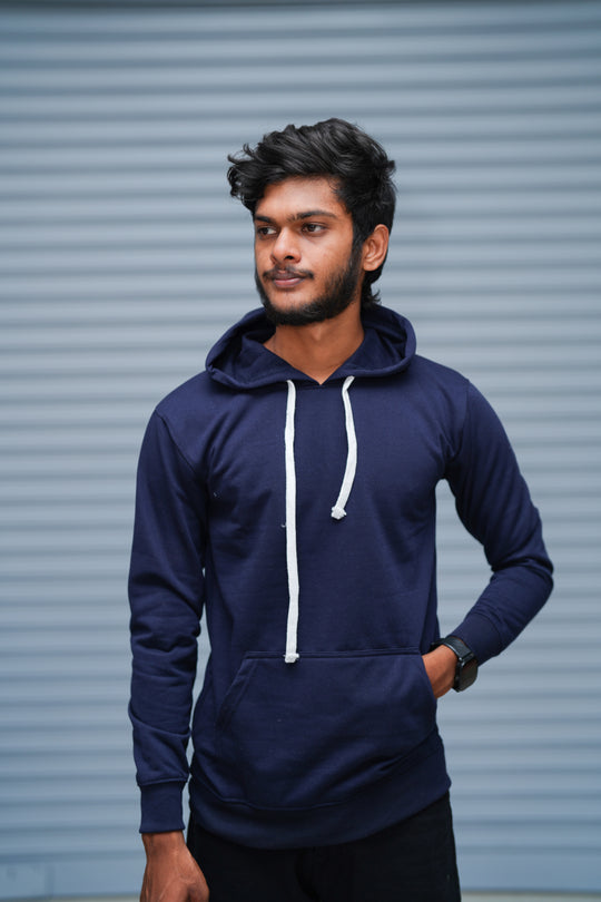 Men’s Hoodie Oversized Fit | Trending Streetwear Pullover Sweatshirt - Navy Blue – 7MAN Men's Fashion India