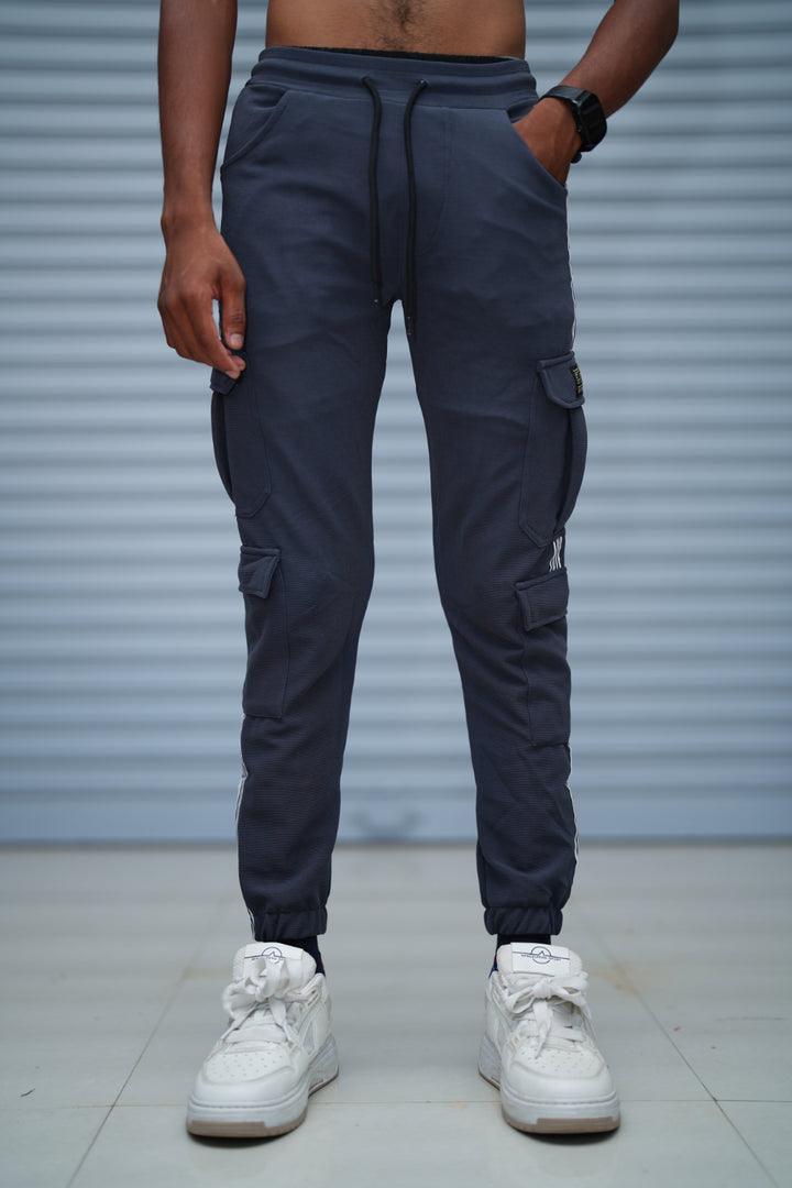 Men’s Cargo Track Pant 6 Pocket – Trendy Streetwear Joggers for Men - Grey