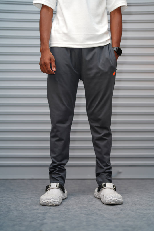 Buy Men's Casual 4 Way Lycra Track Pant - Dark Grey – alternate view – 7MAN India
