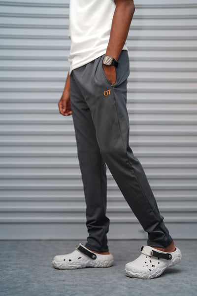 Buy Men's Casual 4 Way Lycra Track Pant - Dark Grey