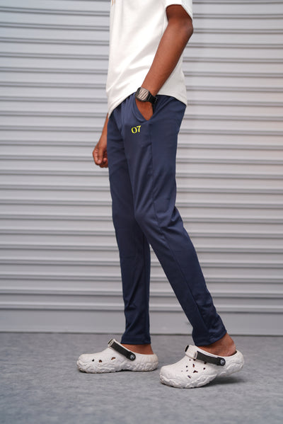 Buy Men's Casual 4 Way Lycra Track Pant - Navy Blue
