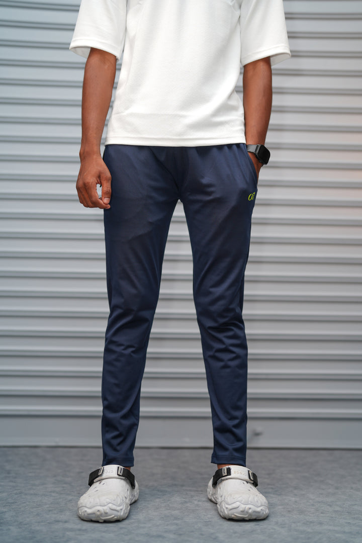 Buy Men's Casual 4 Way Lycra Track Pant - Navy Blue