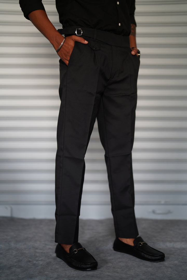 Men’s Gurkha Fit Formal Pant – Premium Slim Fit Trouser for Men - Black