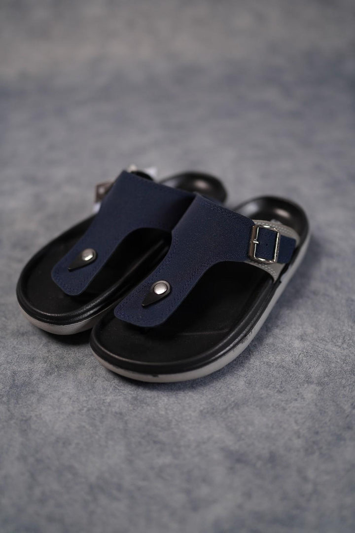 Stylish Slip-On Sandals for Men | Daily Wear Trendy Slippers - Master-8(Navy)