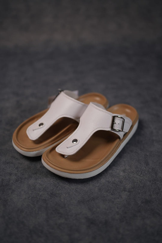 Stylish Slip-On Sandals for Men | Daily Wear Trendy Slippers - Master-2(White) – 7MAN Men's Fashion India