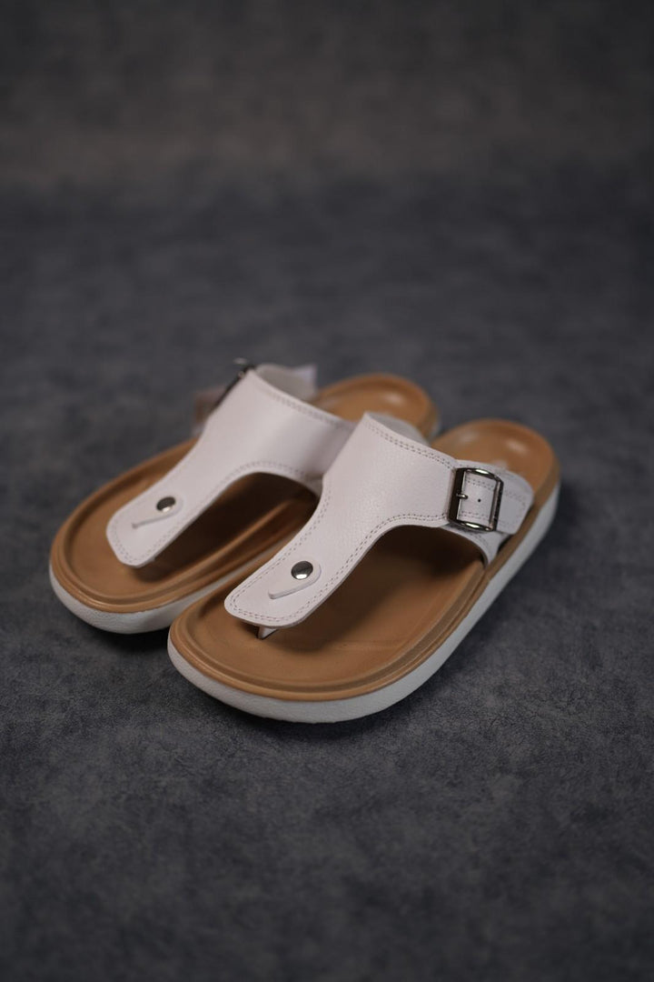 Stylish Slip-On Sandals for Men | Daily Wear Trendy Slippers - Master-2(White)