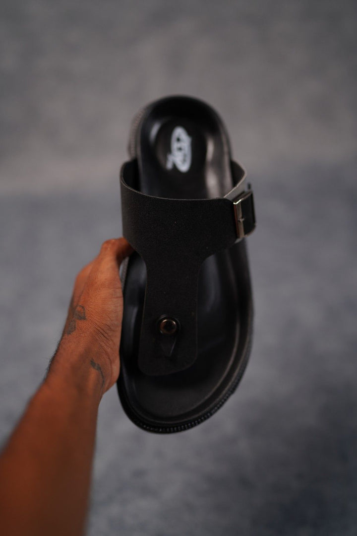 Stylish Slip-On Sandals for Men | Daily Wear Trendy Slippers - Hotstar-4(Black)