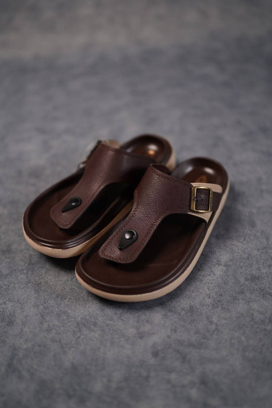 Stylish Slip-On Sandals for Men | Daily Wear Trendy Slippers - Master-2(Brown) – 7MAN Men's Fashion India