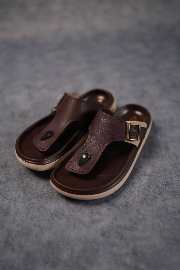 Stylish Slip-On Sandals for Men | Daily Wear Trendy Slippers - Master-2(Brown)