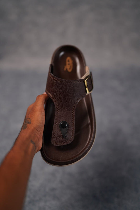 Stylish Slip-On Sandals for Men | Daily Wear Trendy Slippers - Master-2(Brown) – alternate view – 7MAN India