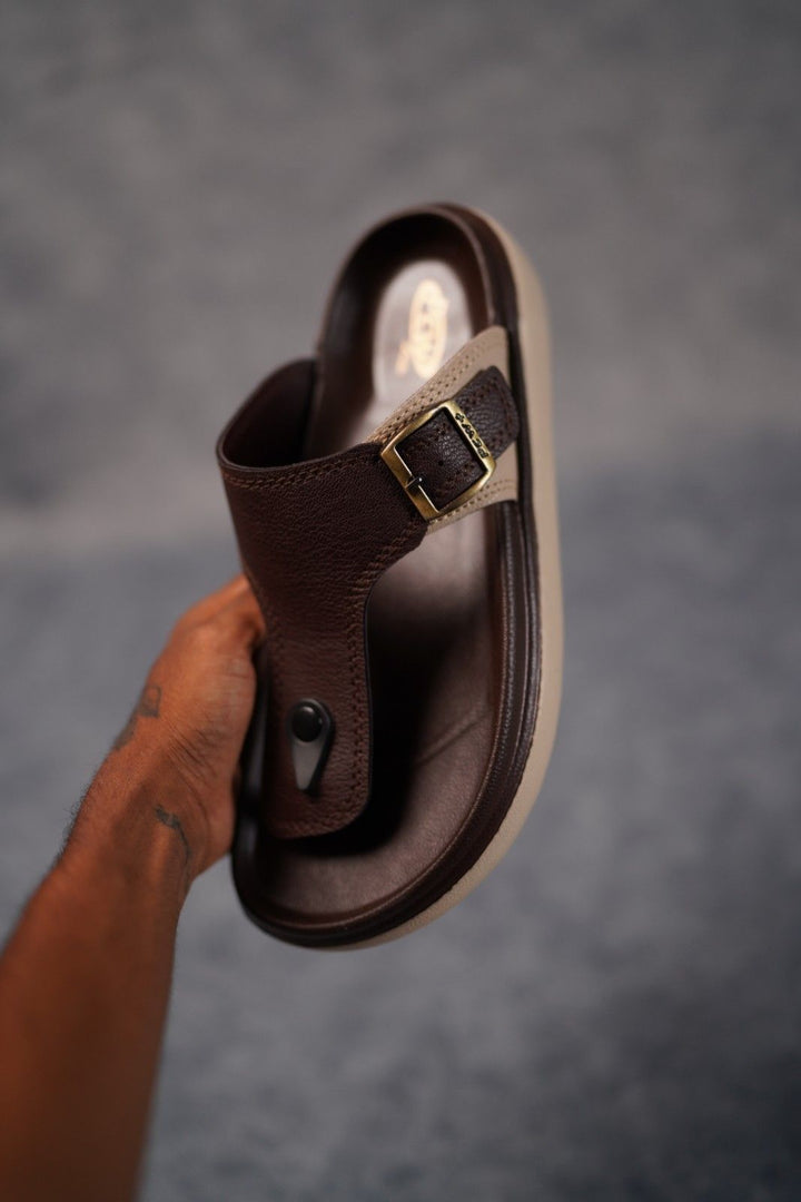 Stylish Slip-On Sandals for Men | Daily Wear Trendy Slippers - Master-2(Brown)