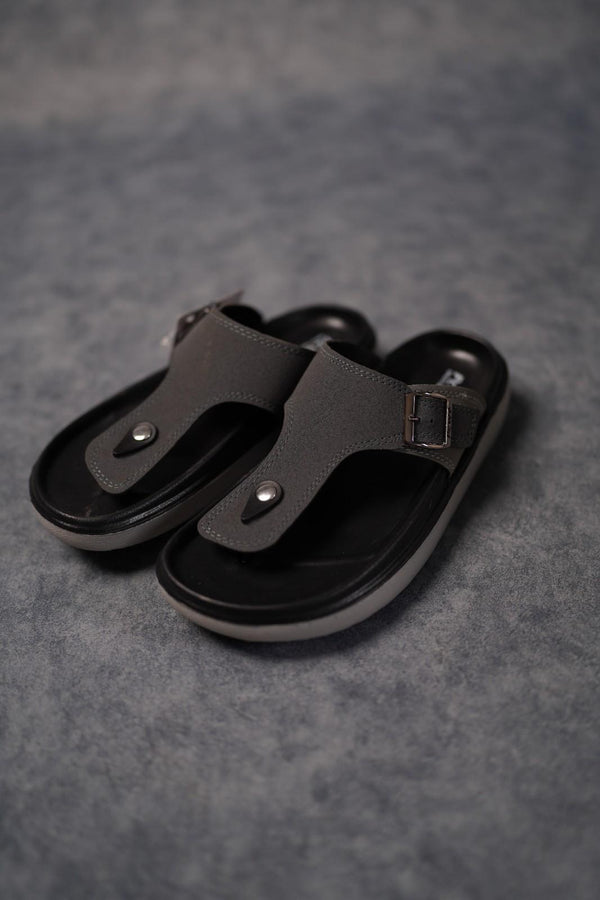 Stylish Slip-On Sandals for Men | Daily Wear Trendy Slippers - Master-8(Grey)