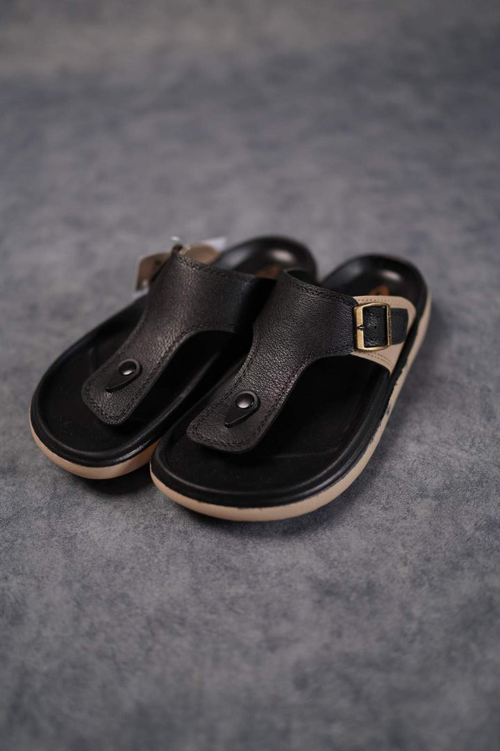 Stylish Slip-On Sandals for Men | Daily Wear Trendy Slippers - Master-2(Black)