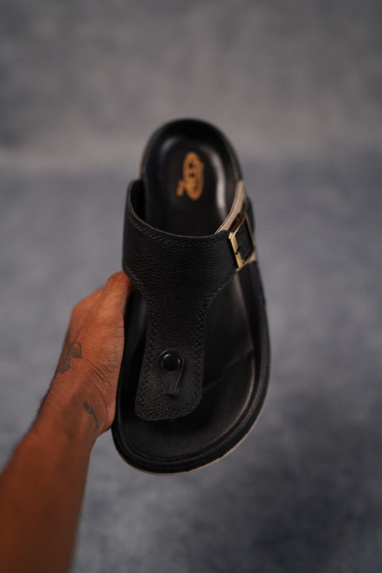 Stylish Slip-On Sandals for Men | Daily Wear Trendy Slippers - Master-2(Black) – alternate view – 7MAN India