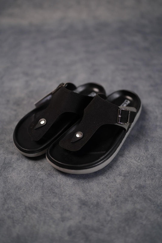 Stylish Slip-On Sandals for Men | Daily Wear Trendy Slippers - Master-8(Black) – 7MAN Men's Fashion India