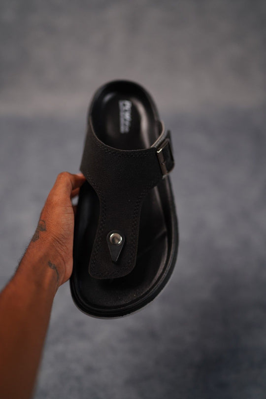 Stylish Slip-On Sandals for Men | Daily Wear Trendy Slippers - Master-8(Black) – alternate view – 7MAN India