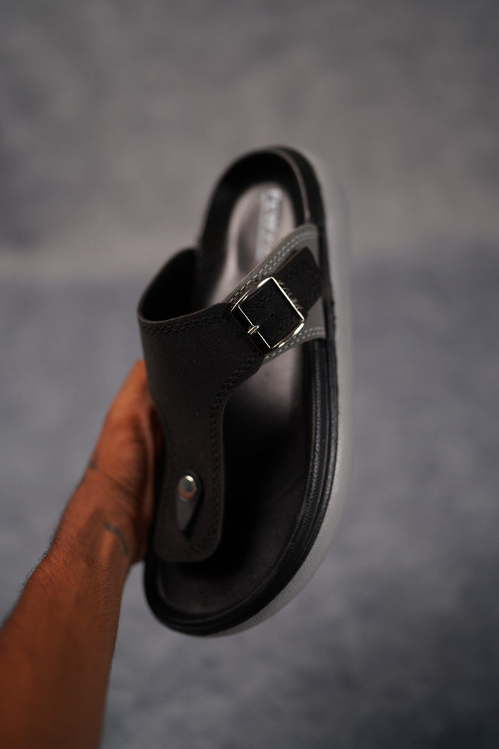 Stylish Slip-On Sandals for Men | Daily Wear Trendy Slippers - Master-8(Black)