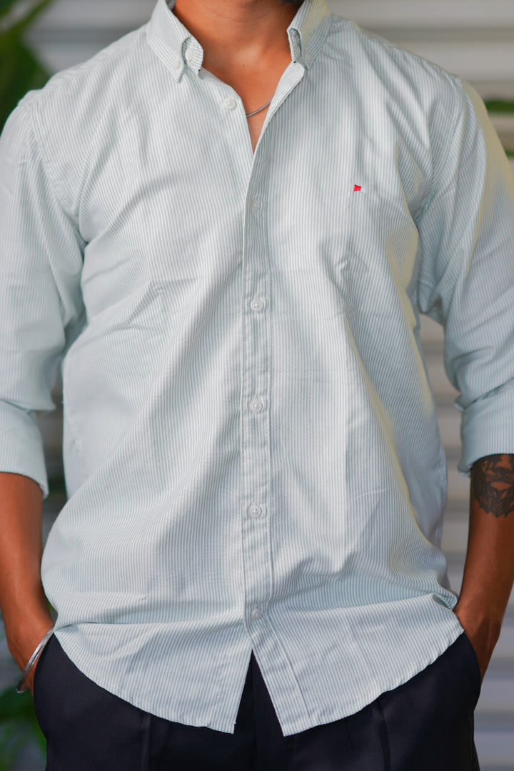 Men’s Full Sleeve Soft Linen Casual Striped Shirt for Men | Premium Shirt - Light Lilac