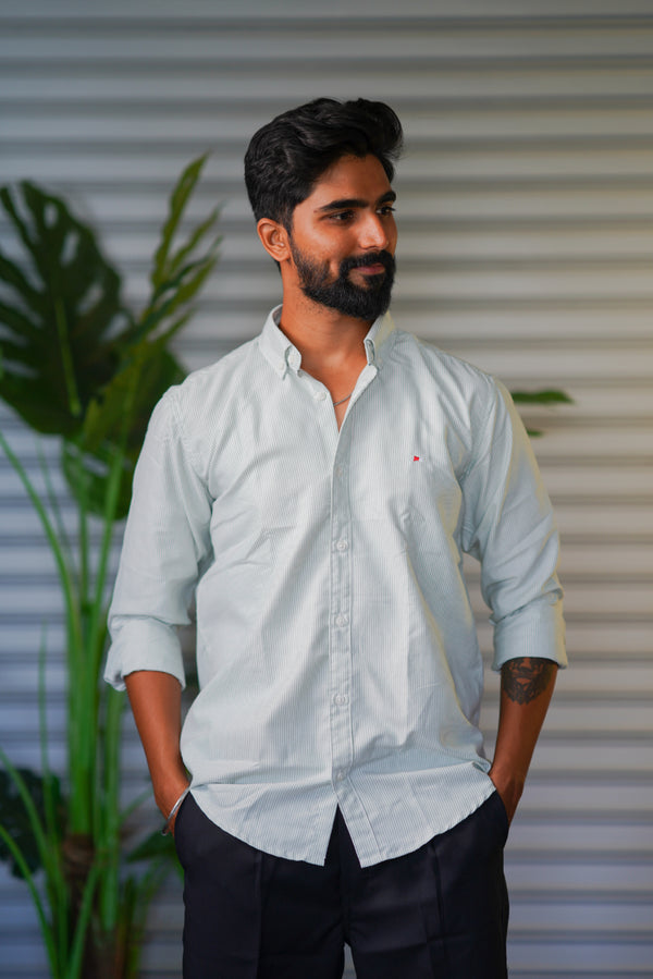 Men’s Full Sleeve Soft Linen Casual Striped Shirt for Men | Premium Shirt - Light Lilac
