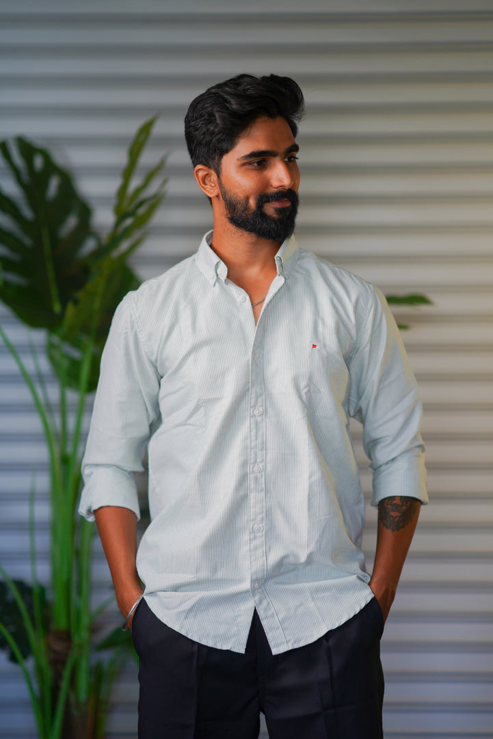 Men’s Full Sleeve Soft Linen Casual Striped Shirt for Men | Premium Shirt - Light Lilac