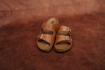 Load image into Gallery viewer, Men’s Leather Buckle Sandals – Stylish &amp; Comfortable Footwear Brown

