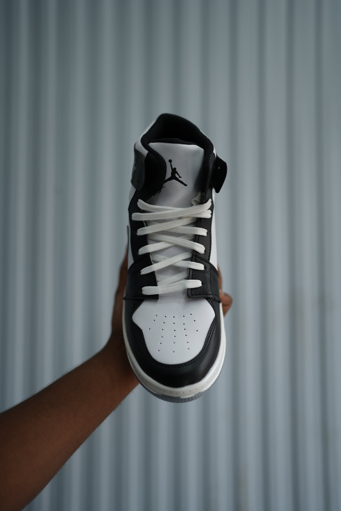 Black & Grey High-Top Sneakers for Men | Trendy Streetwear-7 Man