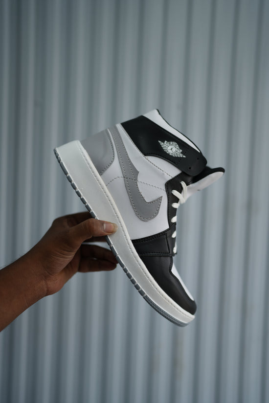 Black & Grey High-Top Sneakers for Men | Trendy Streetwear-7 Man