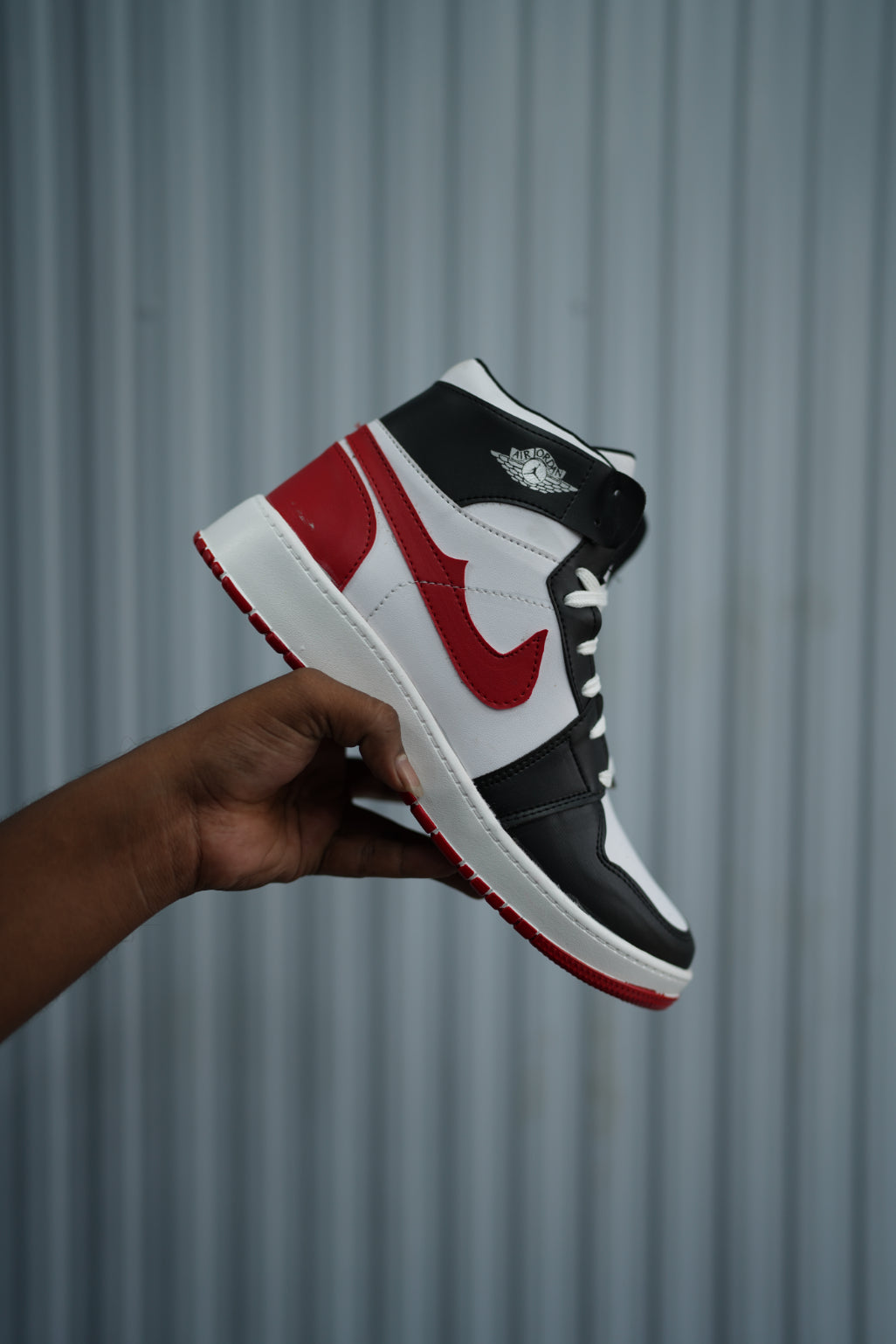 Red and Black High-Top Sneakers for Men | Trendy Streetwear 2025-7 Man