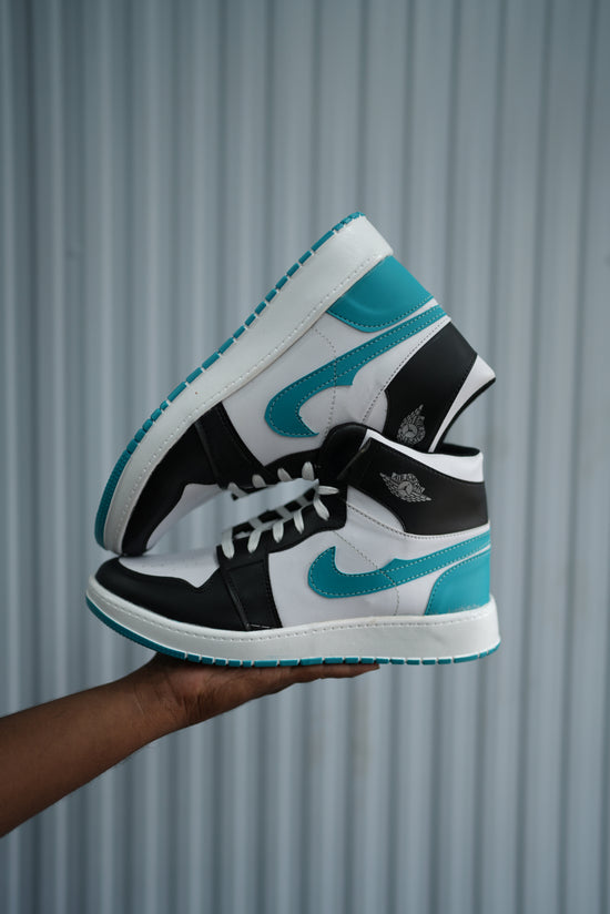 Dark Blue and Black High-Top Sneakers for Men | Trendy Streetwear 2025
