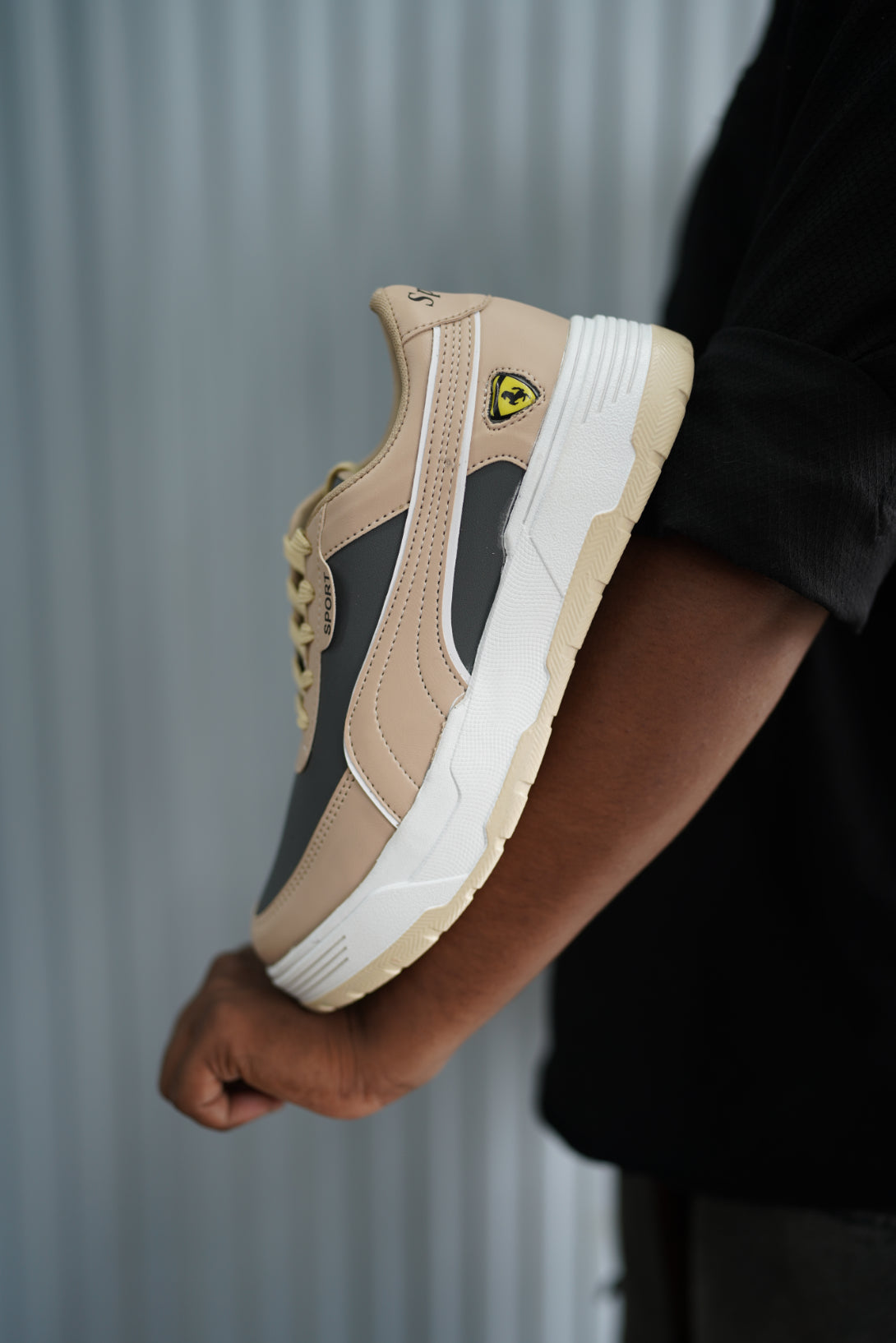 Inspired Sneakers for Men | Stylish Streetwear Sports Shoes with Ferrari Look - Sandle