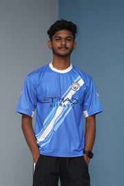 Five Sleeve Round Neck Haaland Printed Tshirt for men -Ink Blue-Shirt & Pant Combo-7 Man