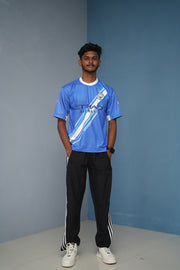 Five Sleeve Round Neck Haaland Printed Tshirt for men -Ink Blue-Shirt & Pant Combo-7 Man