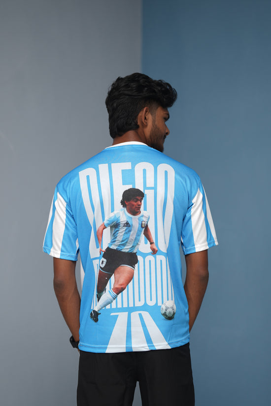 Five Sleeve Round Neck AFA Printed Tshirt for men - Plain Sky Blue-Shirt & Pant Combo-7 Man