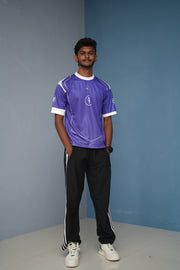 Five Sleeve Round Neck Ronaldo Printed Tshirt for men - Violet-Shirt & Pant Combo-7 Man