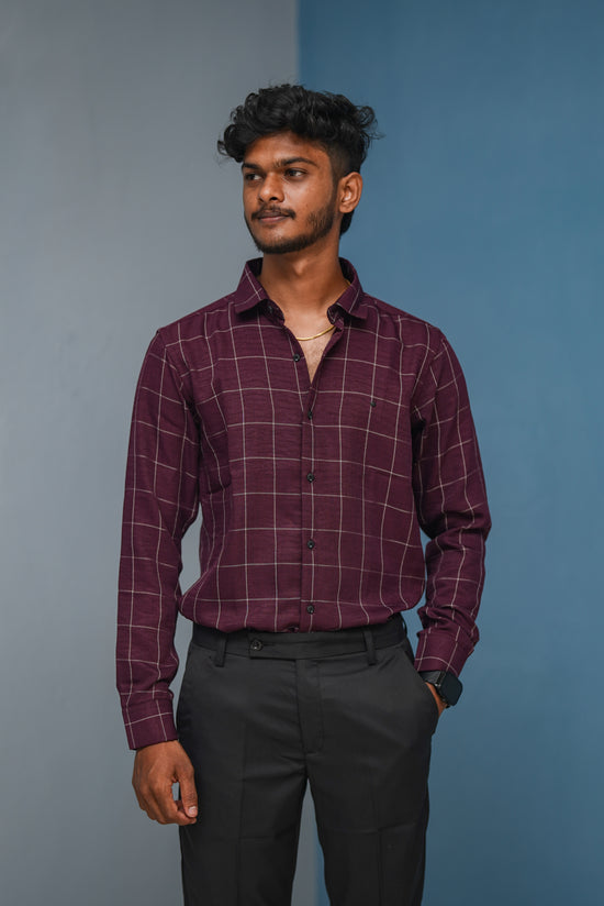 Big Box Checked Full Sleeve Shirt and Polo fit Pant Combo Offer for Men - Graphe Shade