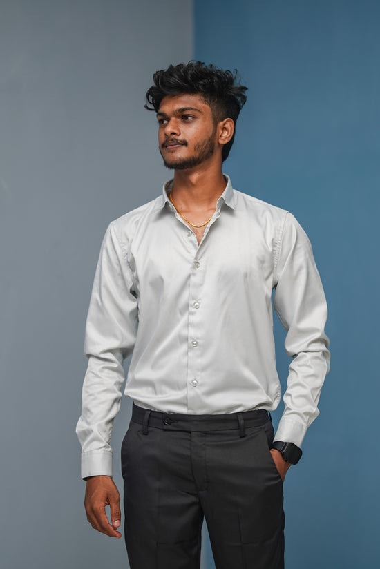 Clubwear Full sleeve Shirt and Polo fit Pant Combo Offer for Men - Ash & Black