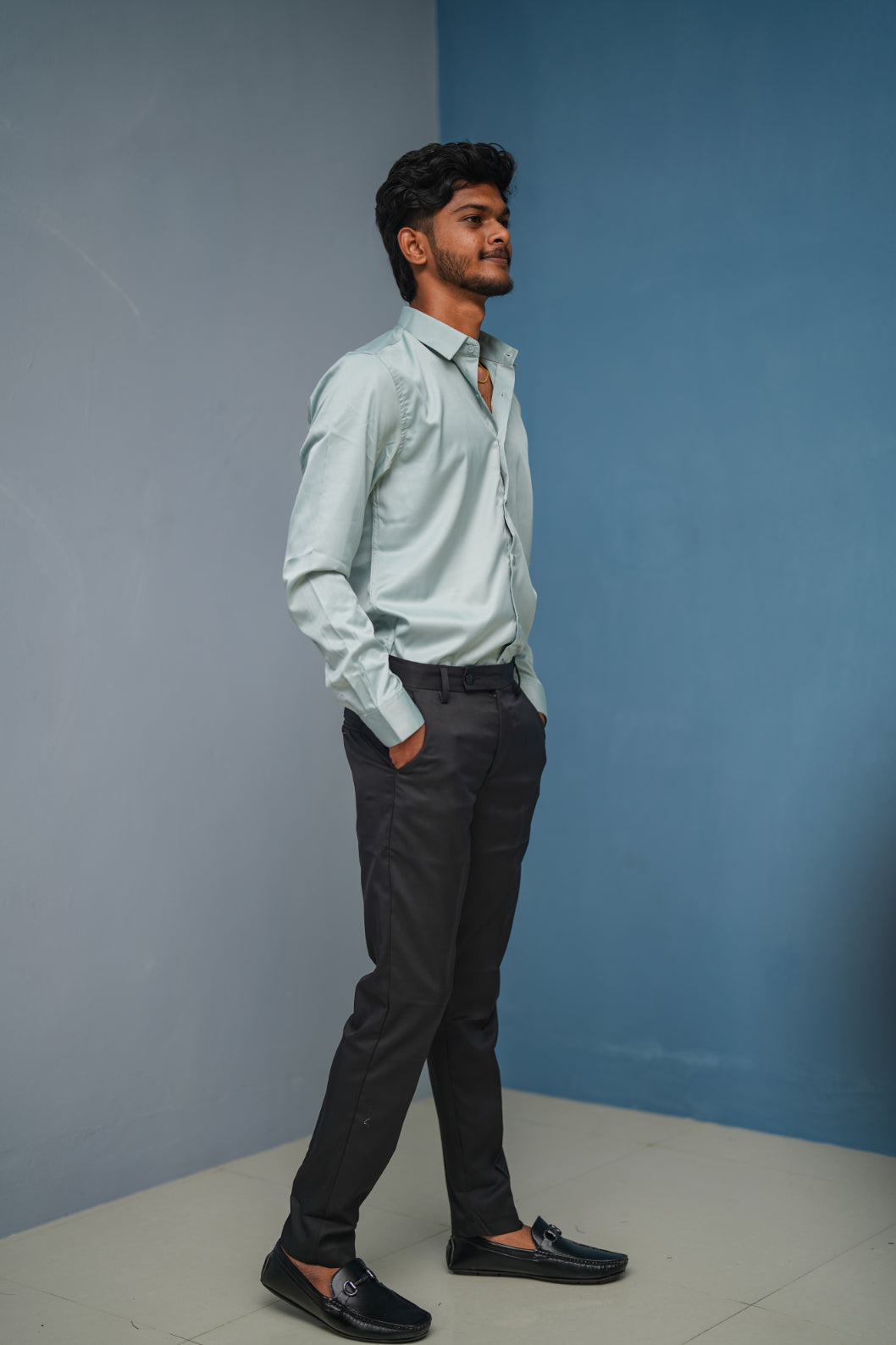 Clubwear Full sleeve Shirt and Polo fit Pant Combo Offer for Men - Green & Black