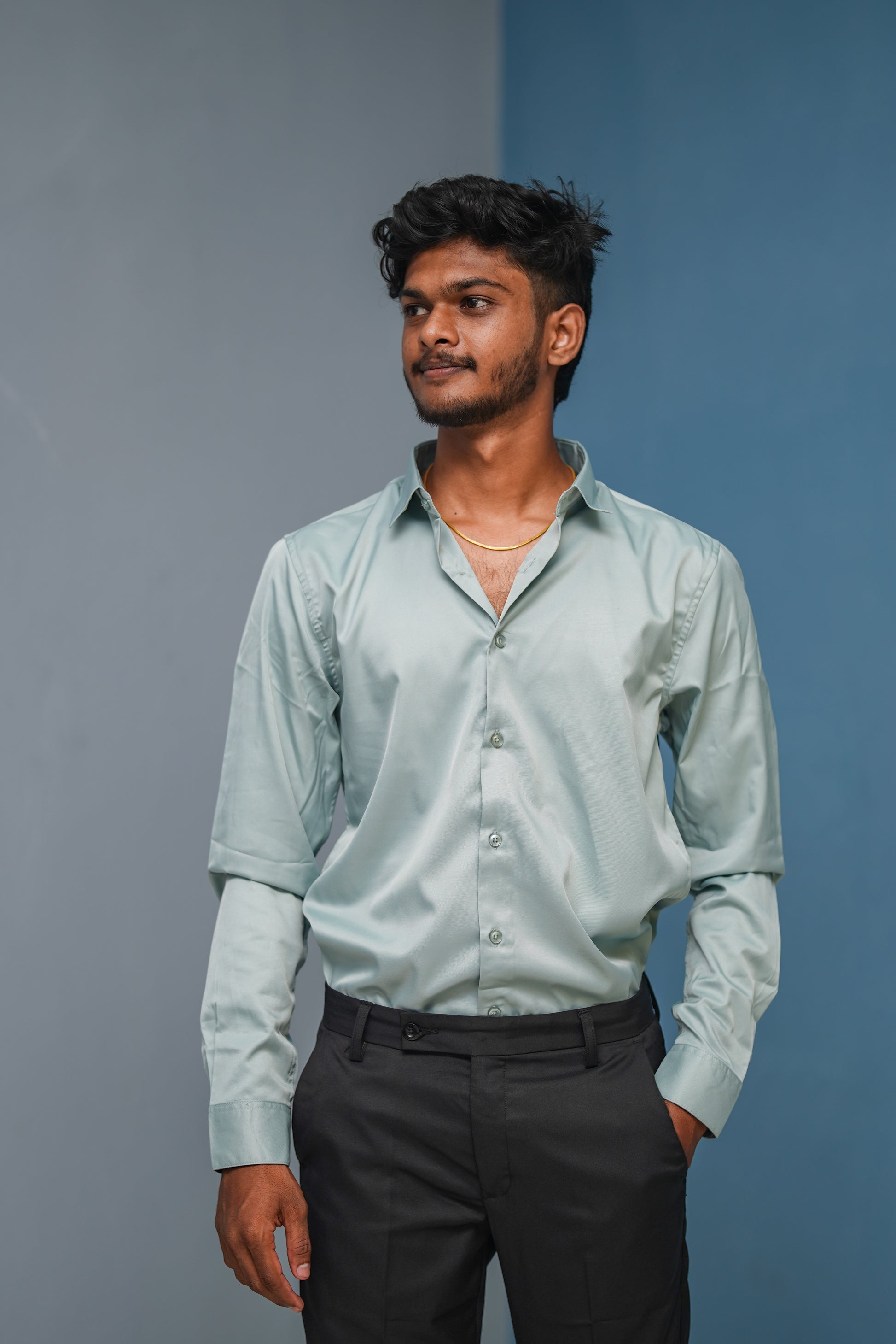 Clubwear Full sleeve Shirt and Polo fit Pant Combo Offer for Men - Green & Black