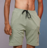 Daily Wear Trendy Mens Ottoman Trouser & Shorts - Pistha Green