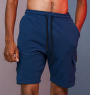 Daily Wear Trendy Mens Ottoman Trouser & Shorts - Petrol Blue