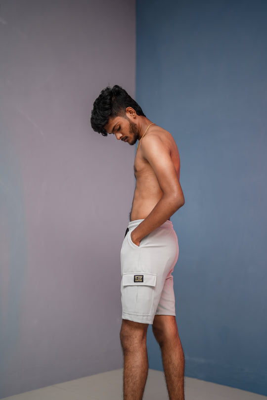 Daily Wear Men's Trendy Cargo Shorts  - Ash