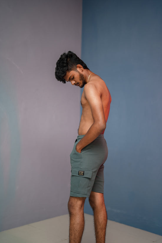 Daily Wear Trendy Mens Ottoman Trouser & Shorts - Olive Green