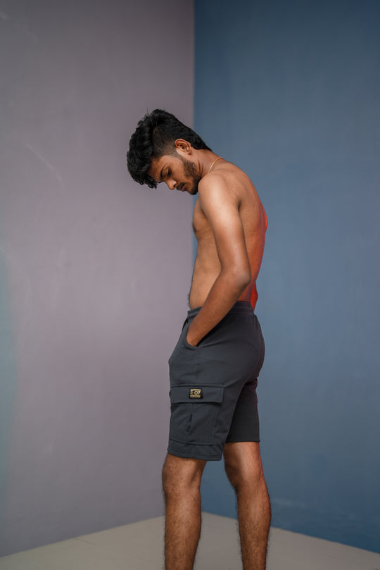 Daily Wear Men's Trendy Cargo Shorts  - Grey