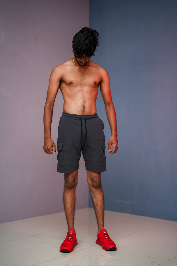 Daily Wear Men's Trendy Cargo Shorts  - Grey