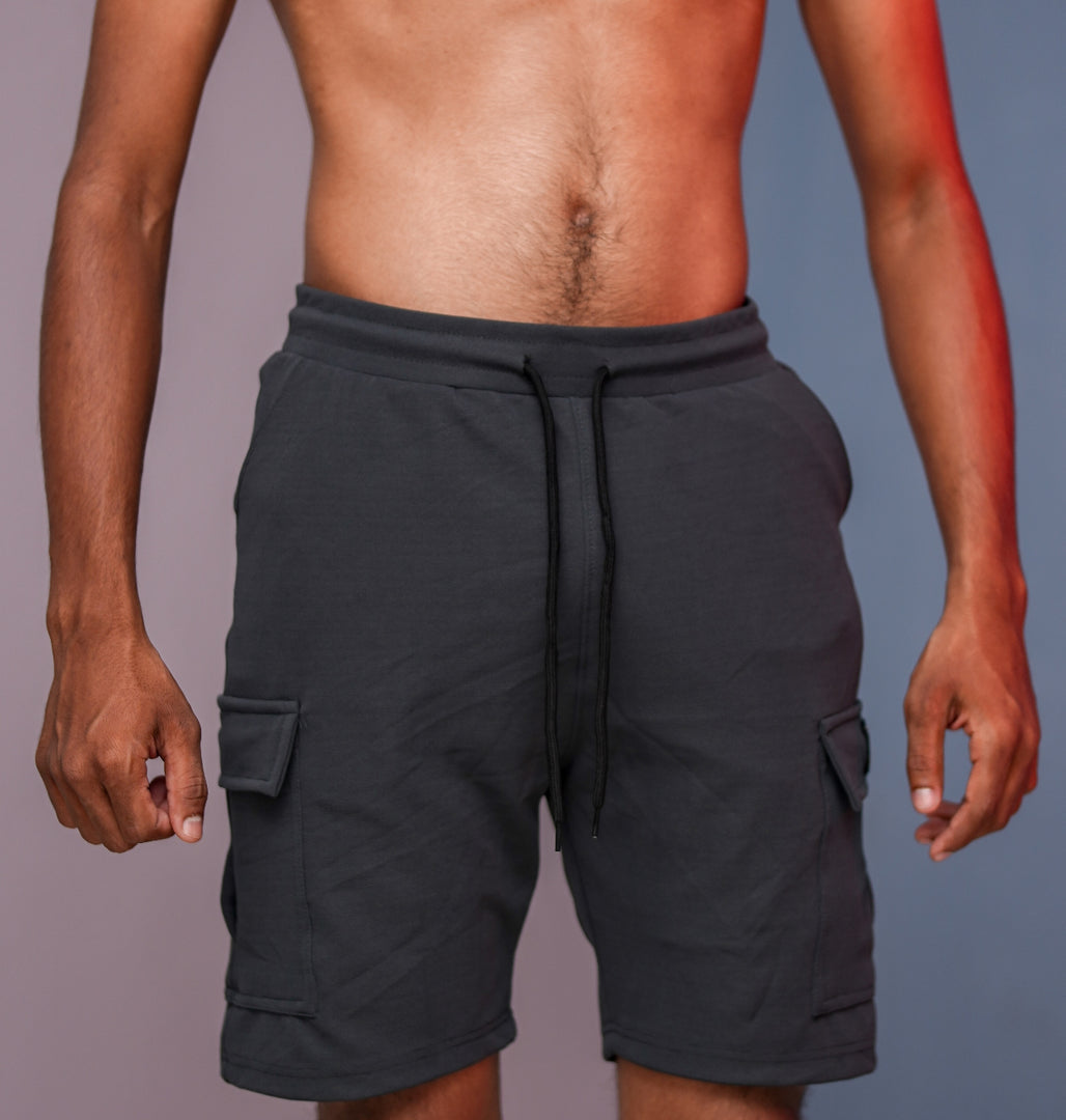 Daily Wear Men's Trendy Cargo Shorts  - Grey