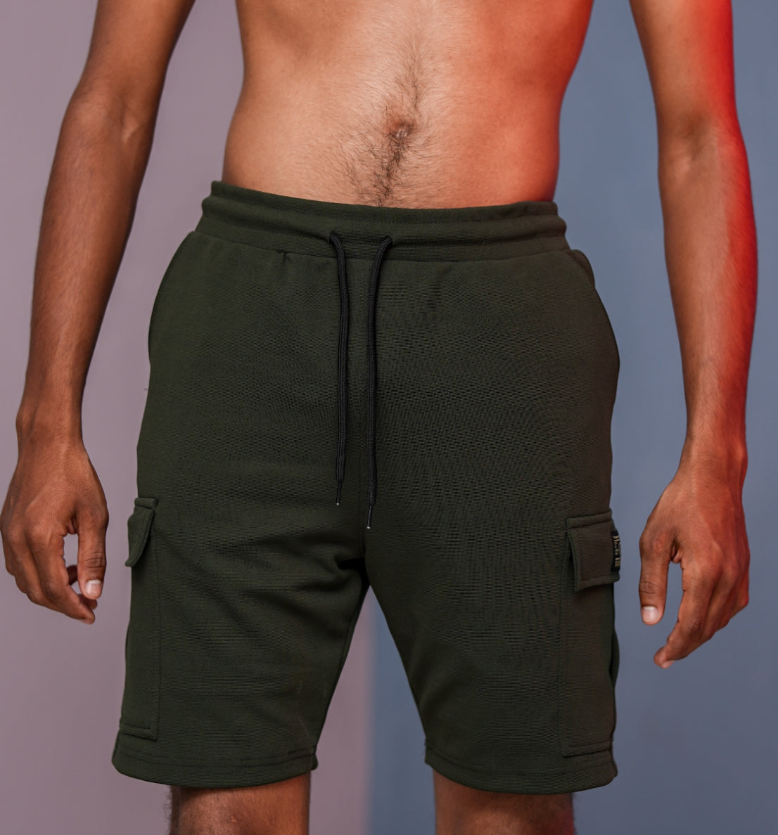 Daily Wear Trendy Mens Ottoman Trouser & Shorts - Mehandhi Green