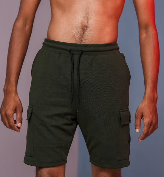 Daily Wear Trendy Mens Ottoman Trouser & Shorts - Mehandhi Green